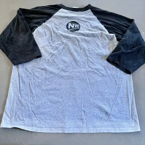 NYC 7 Train Baseball Tee XL Mets Shea Stadium New York Retro Nostalgia tshirt XL - Picture 6 of 7